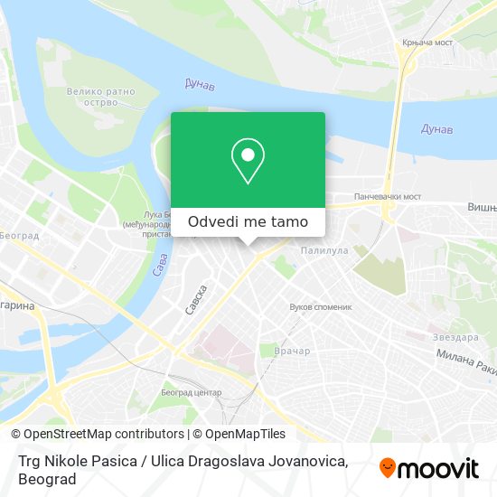 Trg Nikole Pasica / Ulica Dragoslava Jovanovica mapa