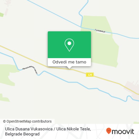 Ulica Dusana Vukasovica / Ulica Nikole Tesle mapa