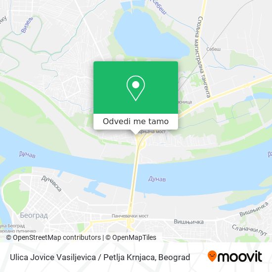 Ulica Jovice Vasiljevica / Petlja Krnjaca mapa