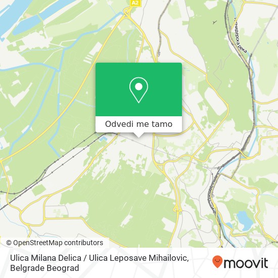 Ulica Milana Delica / Ulica Leposave Mihailovic mapa