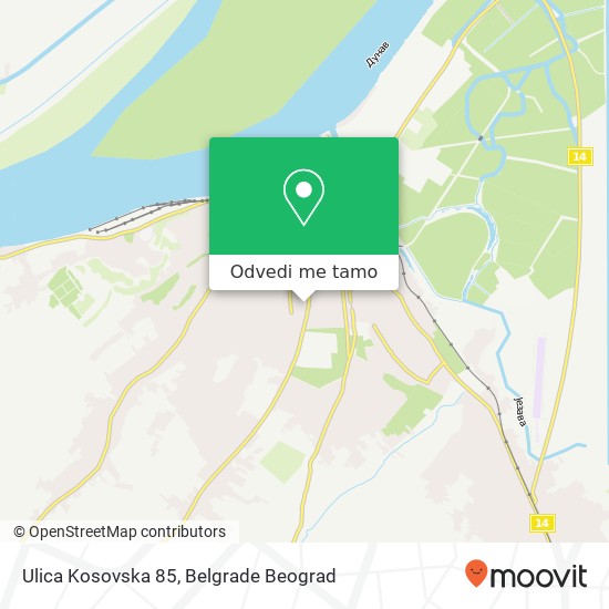 Ulica Kosovska 85 mapa