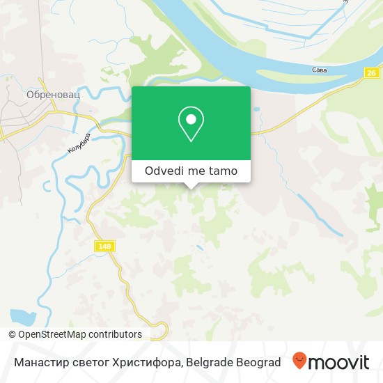 Манастир светог Христифора mapa