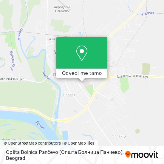 Opšta Bolnica Pančevo (Општа Болница Панчево) mapa