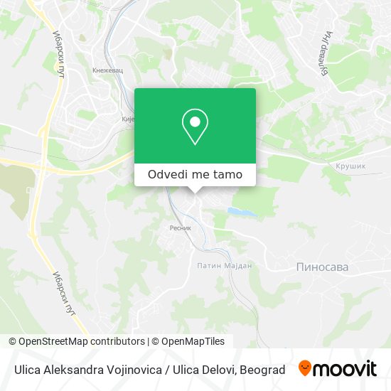 Ulica Aleksandra Vojinovica / Ulica Delovi mapa