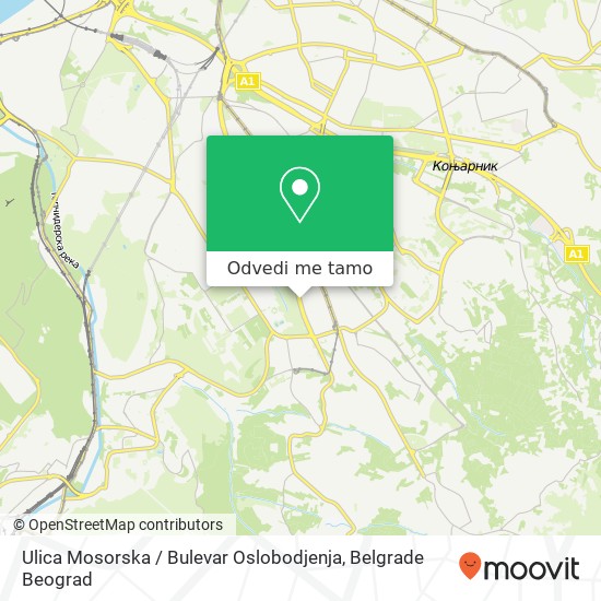 Ulica Mosorska / Bulevar Oslobodjenja mapa