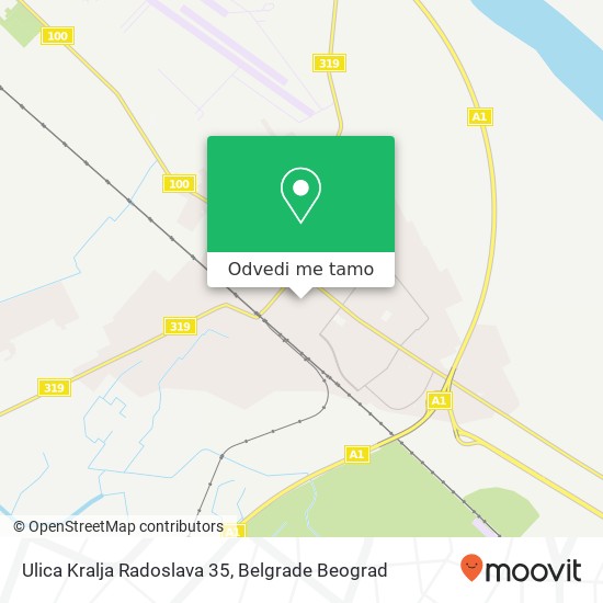 Ulica Kralja Radoslava 35 mapa