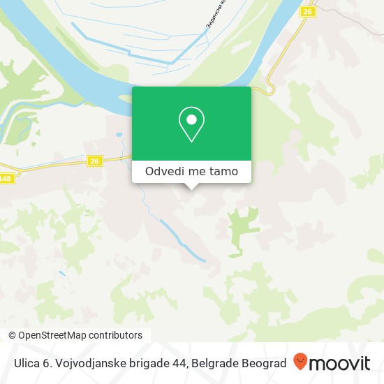 Ulica 6. Vojvodjanske brigade 44 mapa