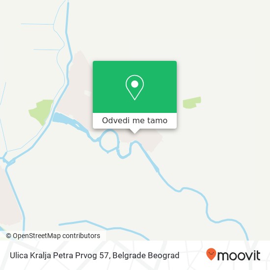 Ulica Kralja Petra Prvog 57 mapa