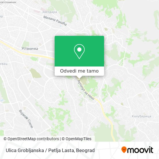 Ulica Grobljanska / Petlja Lasta mapa