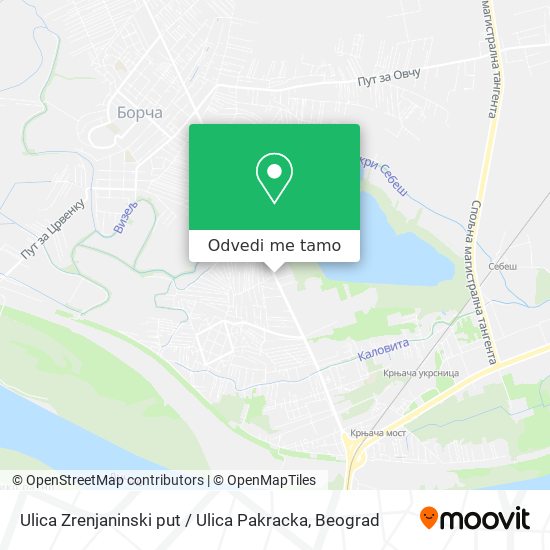 Ulica Zrenjaninski put / Ulica Pakracka mapa