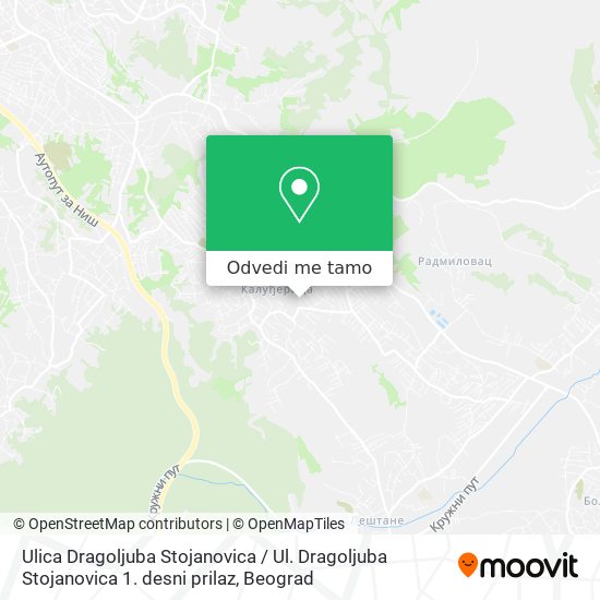 Ulica Dragoljuba Stojanovica / Ul. Dragoljuba Stojanovica 1. desni prilaz mapa