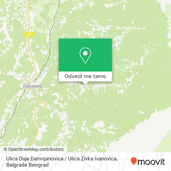 Ulica Duje Damnjanovica / Ulica Zivka Ivanovica mapa