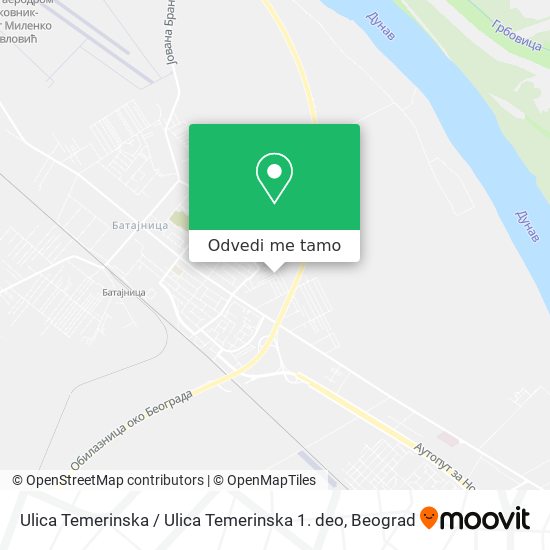 Ulica Temerinska / Ulica Temerinska 1. deo mapa