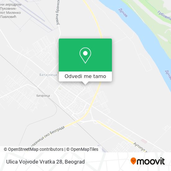 Ulica Vojvode Vratka 28 mapa