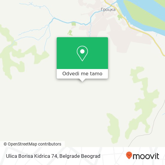 Ulica Borisa Kidrica 74 mapa