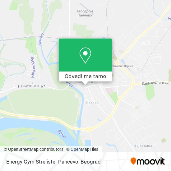 Energy Gym Streliste- Pancevo mapa