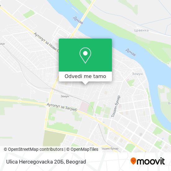 Ulica Hercegovacka 20Б mapa