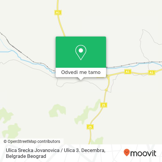 Ulica Srecka Jovanovica / Ulica 3. Decembra mapa