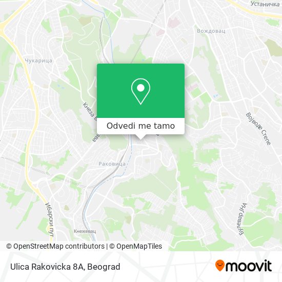 Ulica Rakovicka 8А mapa