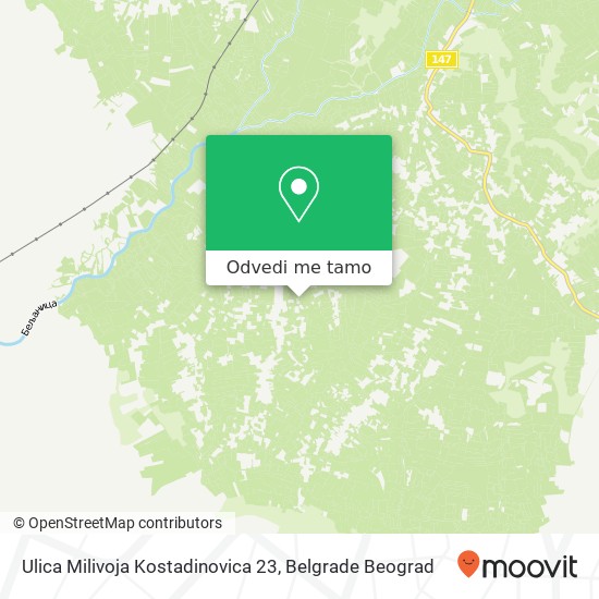 Ulica Milivoja Kostadinovica 23 mapa