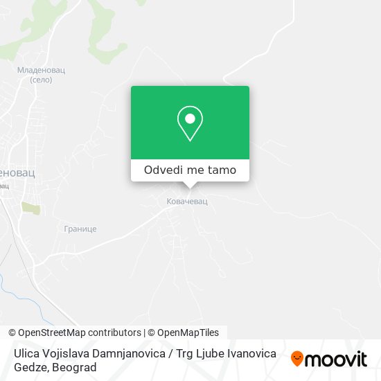 Ulica Vojislava Damnjanovica / Trg Ljube Ivanovica Gedze mapa