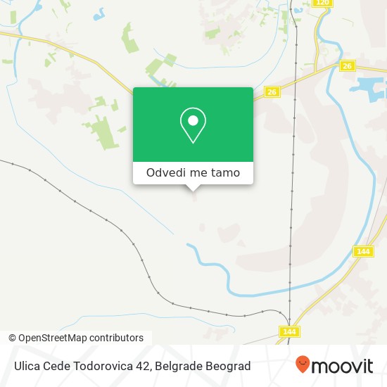 Ulica Cede Todorovica 42 mapa