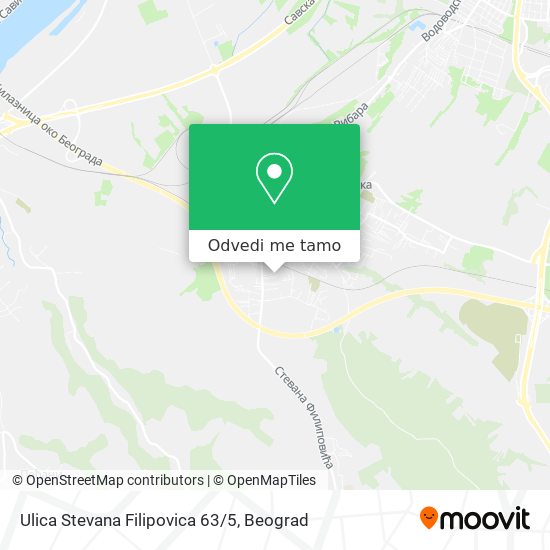 Ulica Stevana Filipovica 63/5 mapa