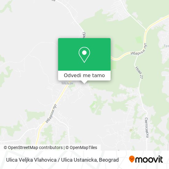 Ulica Veljka Vlahovica / Ulica Ustanicka mapa
