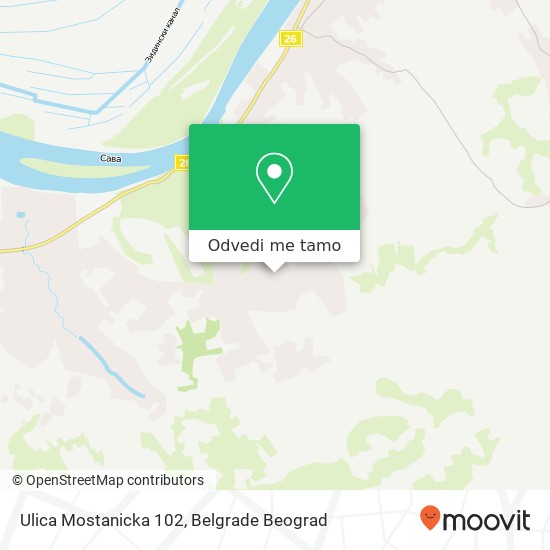 Ulica Mostanicka 102 mapa