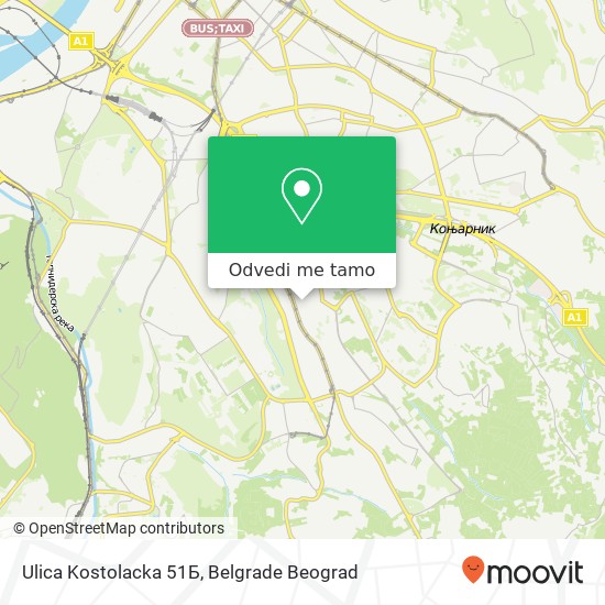 Ulica Kostolacka 51Б mapa