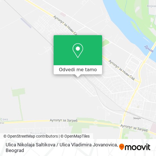 Ulica Nikolaja Saltikova / Ulica Vladimira Jovanovica mapa