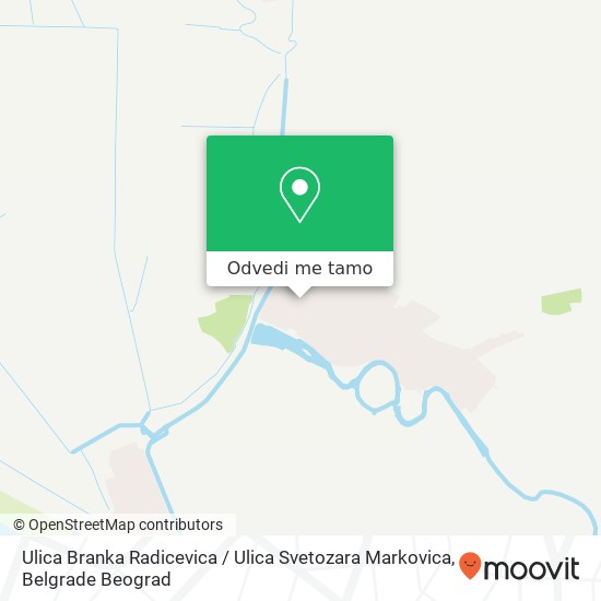 Ulica Branka Radicevica / Ulica Svetozara Markovica mapa