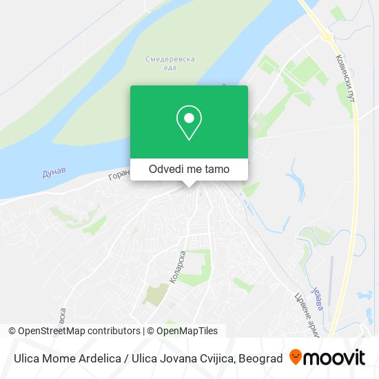 Ulica Mome Ardelica / Ulica Jovana Cvijica mapa