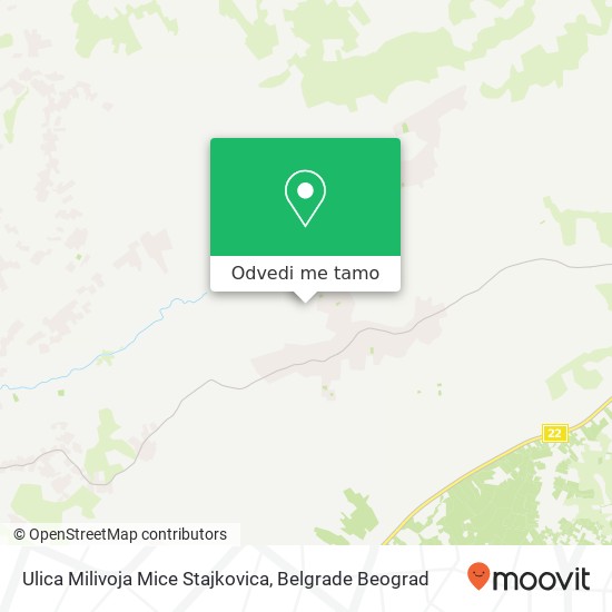 Ulica Milivoja Mice Stajkovica mapa