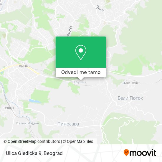 Ulica Gledicka 9 mapa