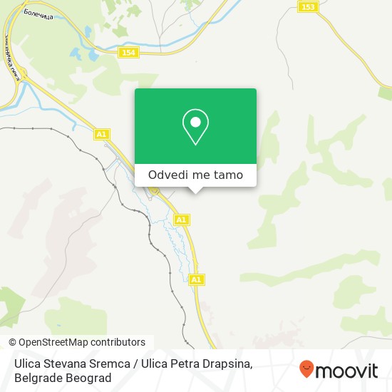 Ulica Stevana Sremca / Ulica Petra Drapsina mapa