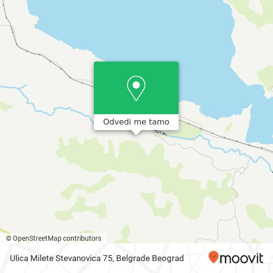 Ulica Milete Stevanovica 75 mapa