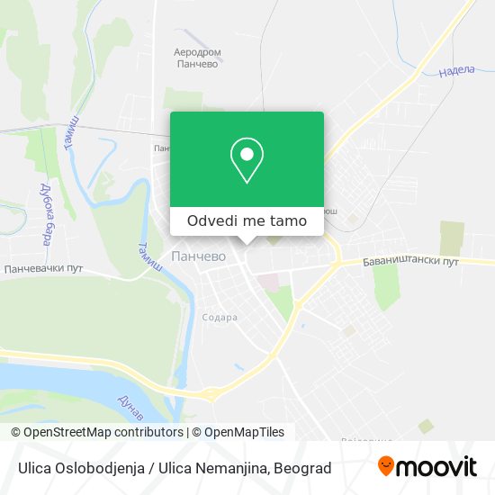 Ulica Oslobodjenja / Ulica Nemanjina mapa