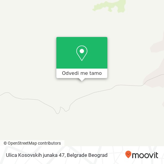 Ulica Kosovskih junaka 47 mapa