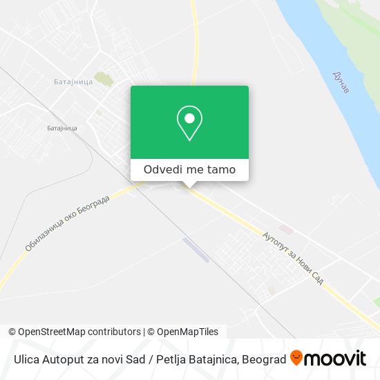 Ulica Autoput za novi Sad / Petlja Batajnica mapa