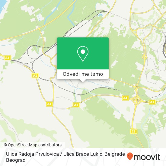 Ulica Radoja Prvulovica / Ulica Brace Lukic mapa