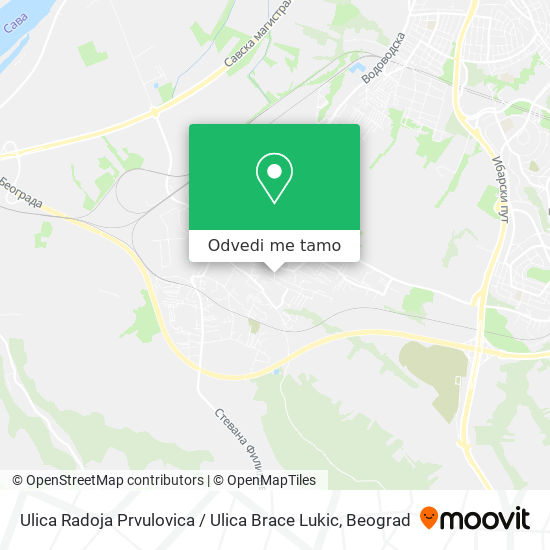 Ulica Radoja Prvulovica / Ulica Brace Lukic mapa