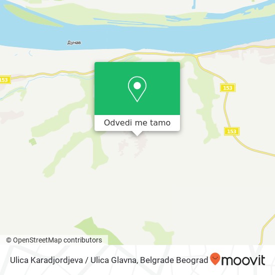 Ulica Karadjordjeva / Ulica Glavna mapa