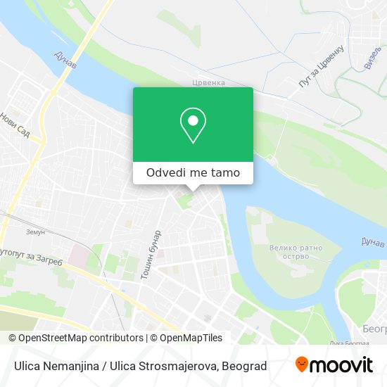 Ulica Nemanjina / Ulica Strosmajerova mapa