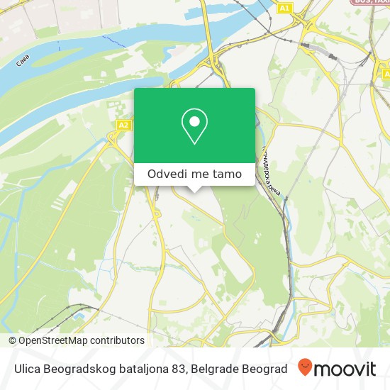 Ulica Beogradskog bataljona 83 mapa