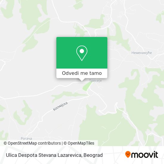 Ulica Despota Stevana Lazarevica mapa