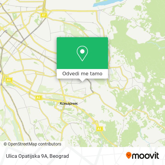 Ulica Opatijska 9А mapa