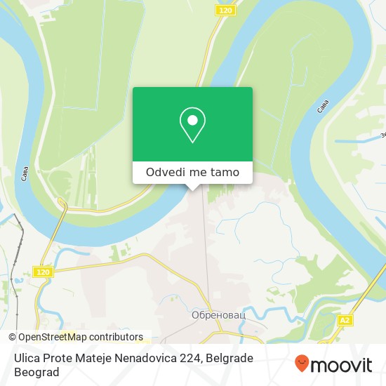 Ulica Prote Mateje Nenadovica 224 mapa