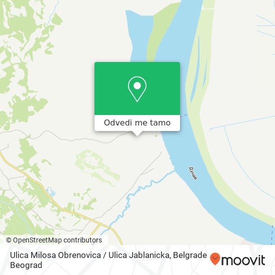 Ulica Milosa Obrenovica / Ulica Jablanicka mapa