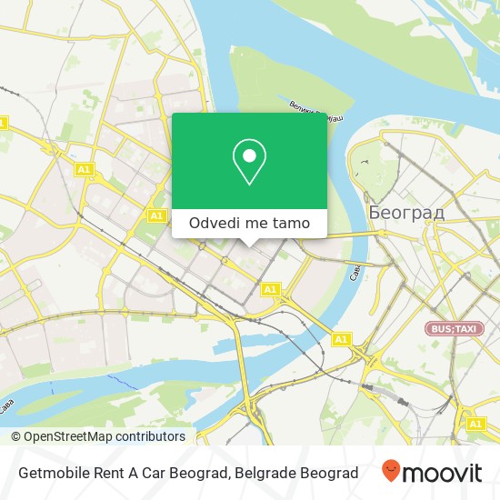 Getmobile Rent A Car Beograd mapa